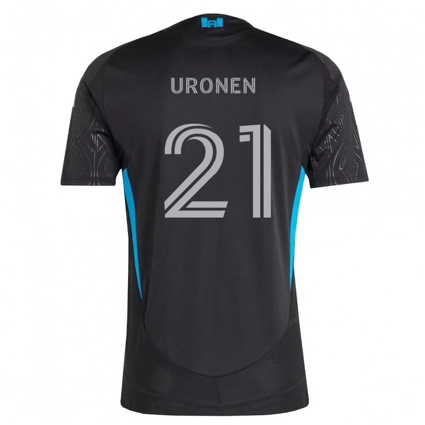 Danxen Kinderen Jere Uronen #21 Zwart Wit Hemelsblauw Uitshirt Uittenue 2026/27 T-Shirt