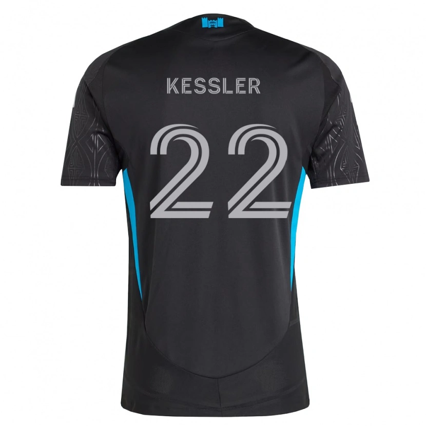 Danxen Kinderen Henry Kessler #22 Zwart Wit Hemelsblauw Uitshirt Uittenue 2026/27 T-Shirt