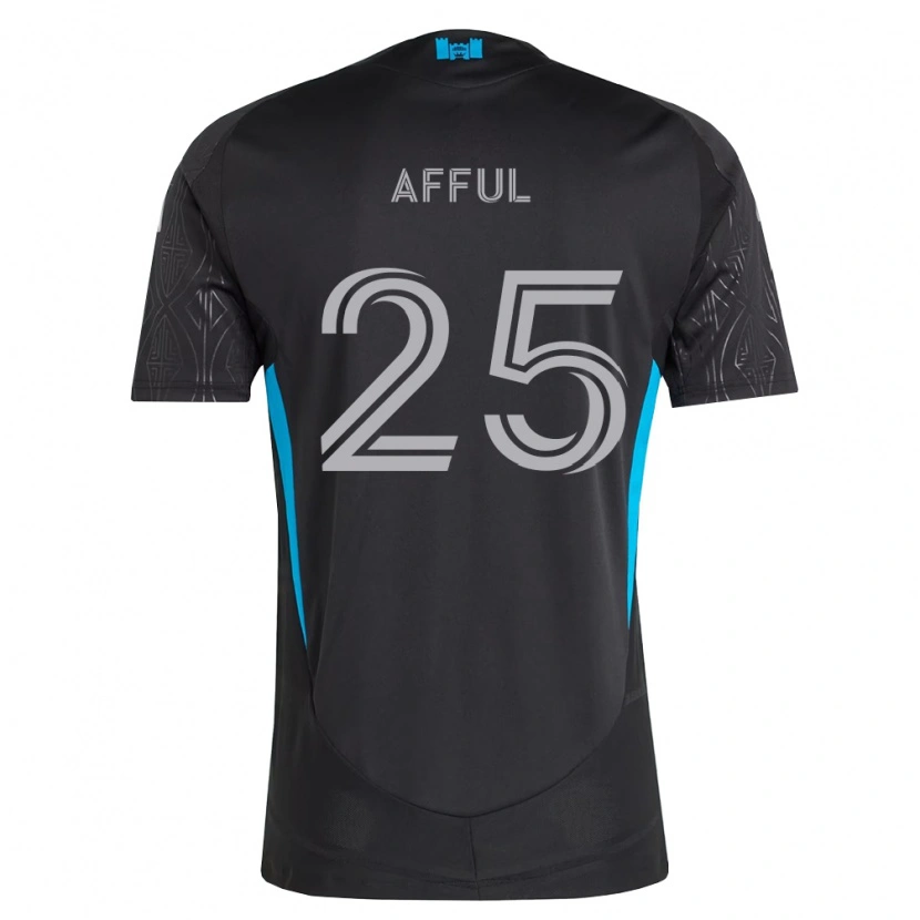 Danxen Kinderen Harrison Afful #25 Zwart Wit Hemelsblauw Uitshirt Uittenue 2026/27 T-Shirt