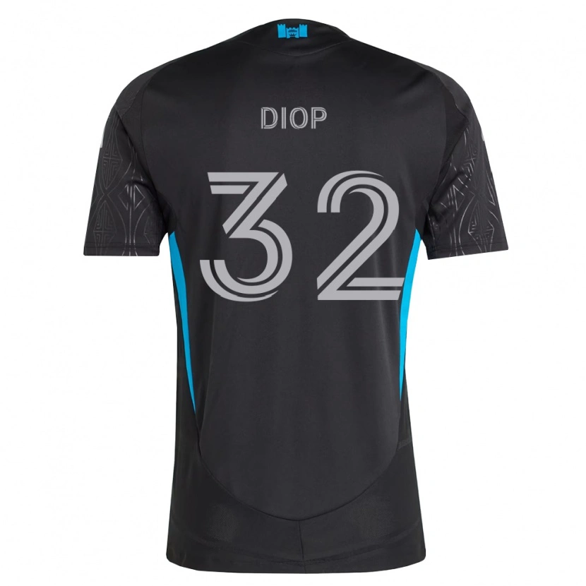 Danxen Kinderen Hamady Diop #32 Zwart Wit Hemelsblauw Uitshirt Uittenue 2026/27 T-Shirt
