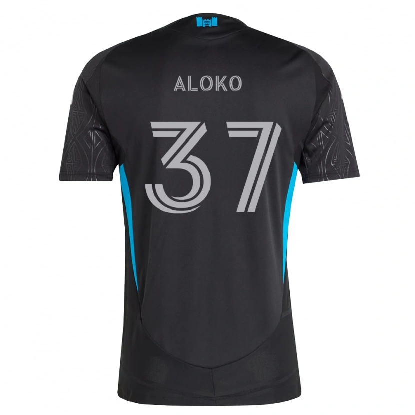 Danxen Kinderen Rodolfo Aloko #37 Zwart Wit Hemelsblauw Uitshirt Uittenue 2026/27 T-Shirt