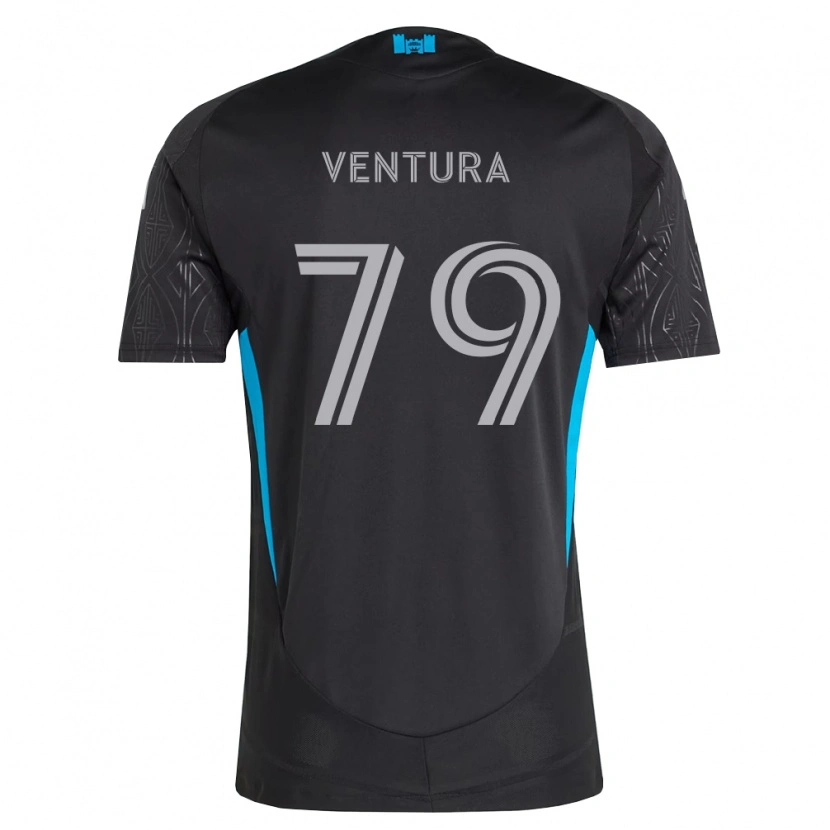 Danxen Kinderen Sebastian Ventura #79 Zwart Wit Hemelsblauw Uitshirt Uittenue 2026/27 T-Shirt