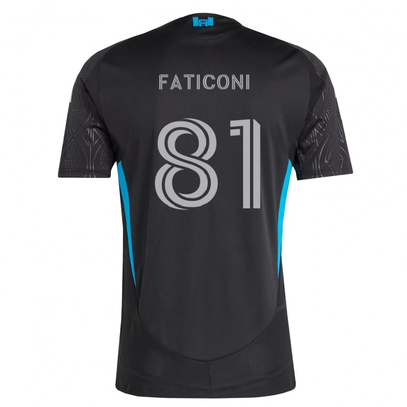 Danxen Kinderen Trey Faticoni #81 Zwart Wit Hemelsblauw Uitshirt Uittenue 2026/27 T-Shirt