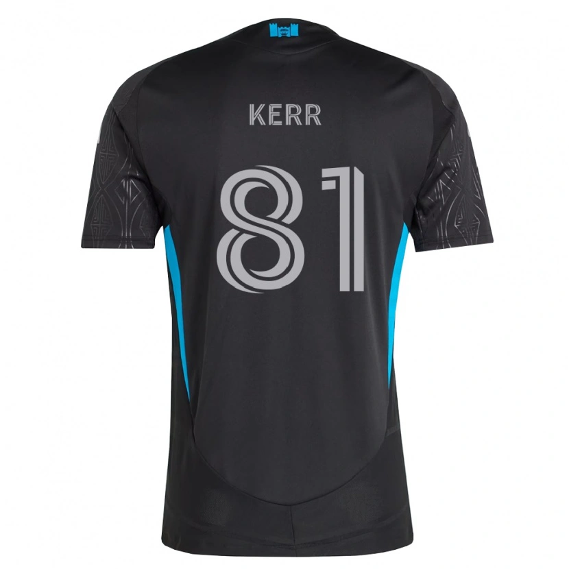 Danxen Kinderen Keegan Kerr #81 Zwart Wit Hemelsblauw Uitshirt Uittenue 2026/27 T-Shirt