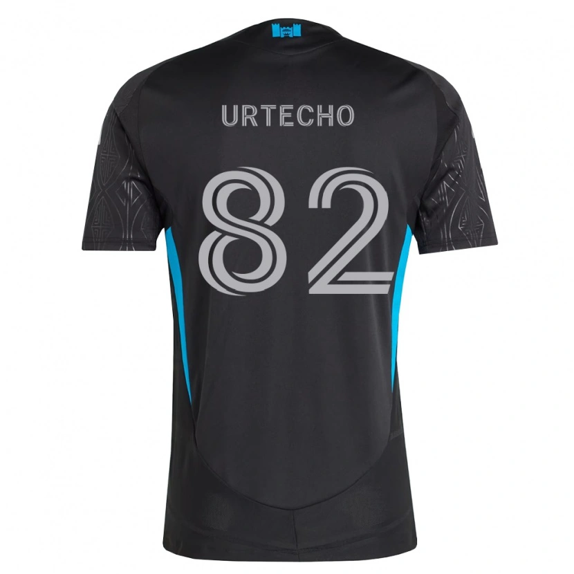 Danxen Kinderen Brendan Urtecho #82 Zwart Wit Hemelsblauw Uitshirt Uittenue 2026/27 T-Shirt