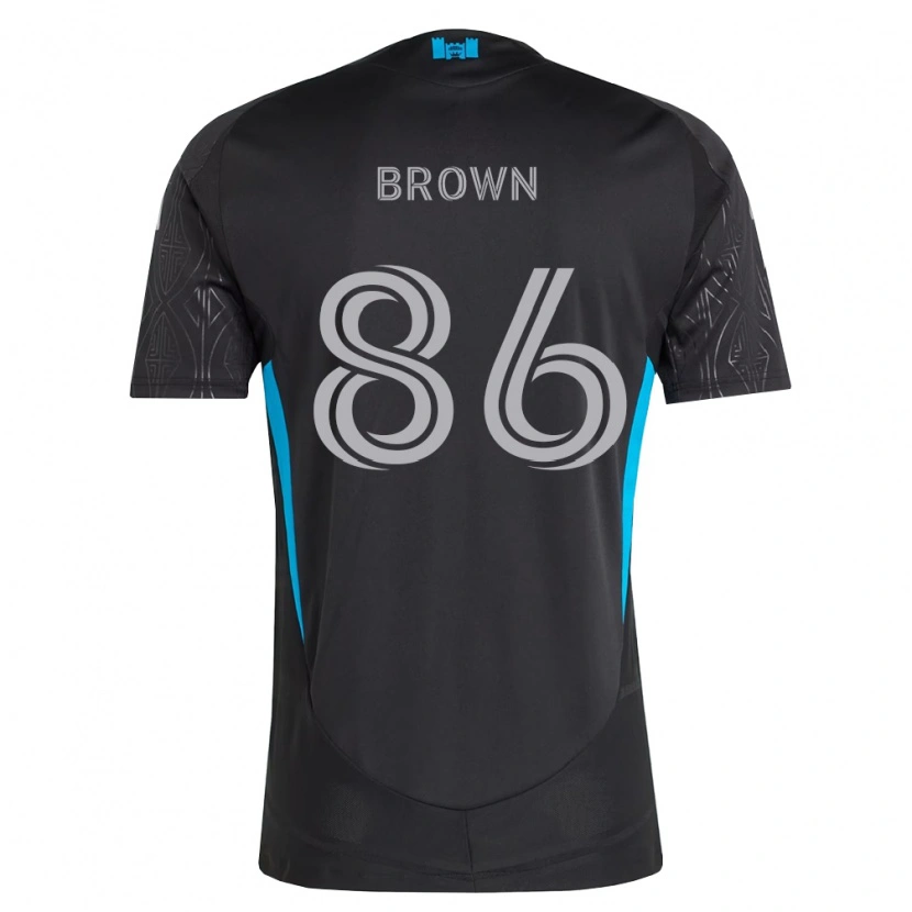 Danxen Kinderen Daniel Brown #86 Zwart Wit Hemelsblauw Uitshirt Uittenue 2026/27 T-Shirt