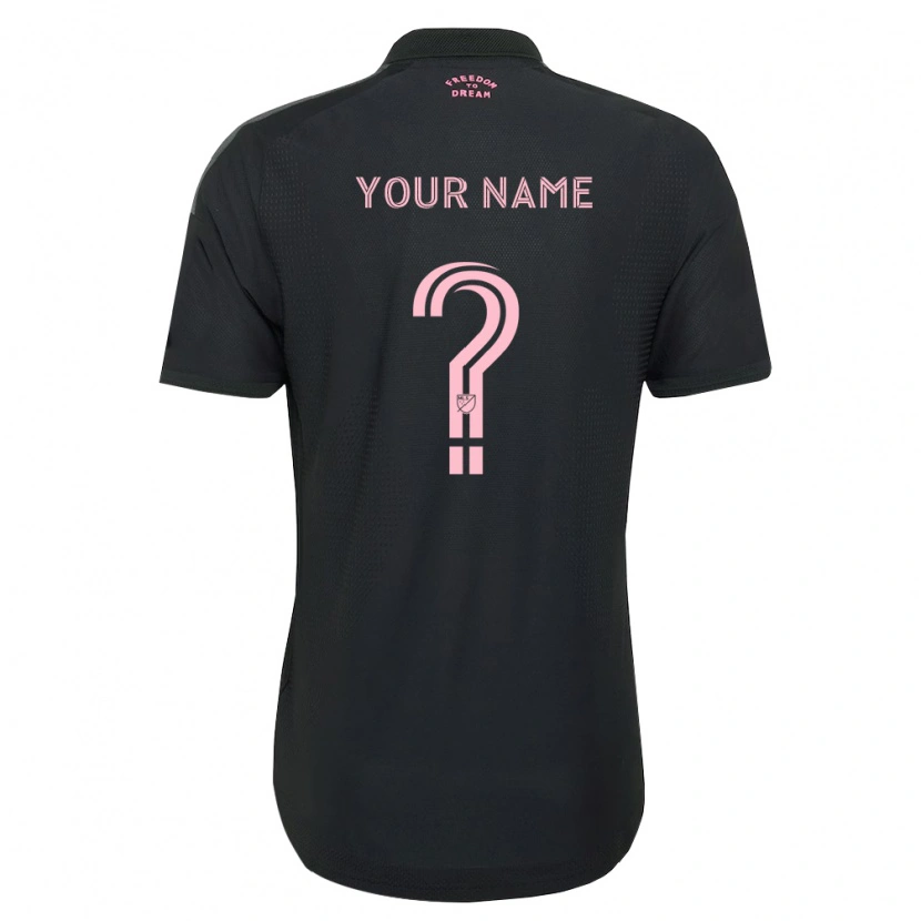 Danxen Kinderen Uw Naam #0 Roze Zwart Wit Uitshirt Uittenue 2026/27 T-Shirt