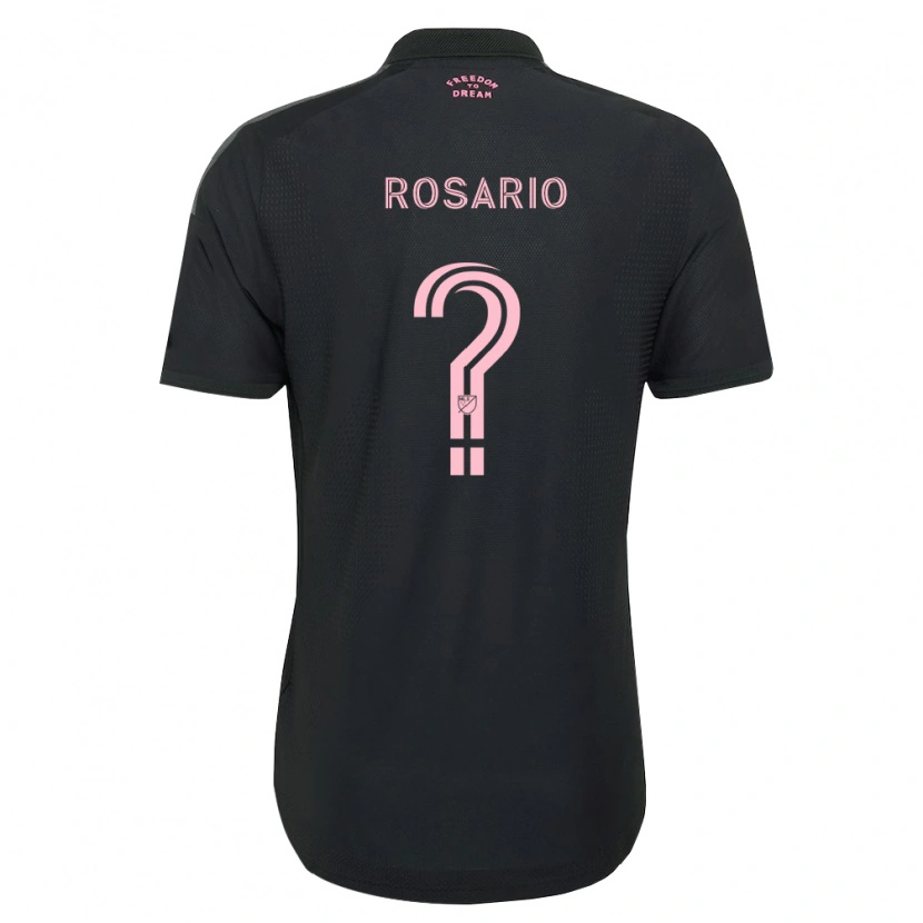Danxen Kinderen Adrian Rosario #0 Roze Zwart Wit Uitshirt Uittenue 2026/27 T-Shirt