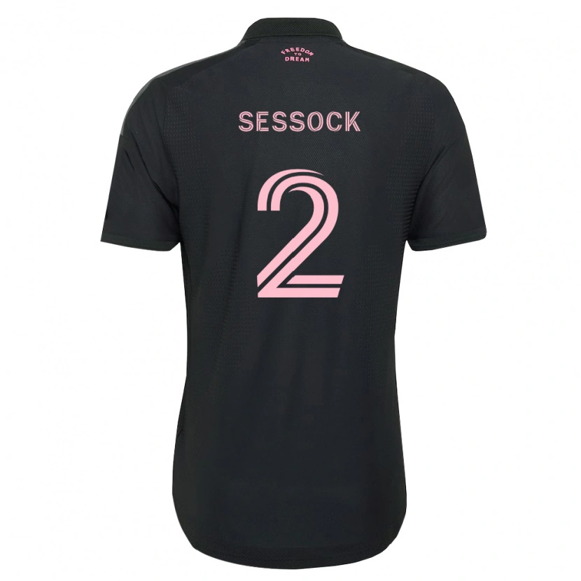 Danxen Kinderen Nykolas Sessock #2 Roze Zwart Wit Uitshirt Uittenue 2026/27 T-Shirt