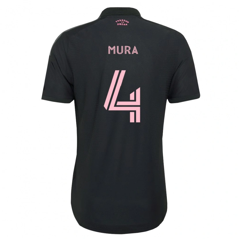 Danxen Kinderen Facundo Mura #4 Roze Zwart Wit Uitshirt Uittenue 2026/27 T-Shirt
