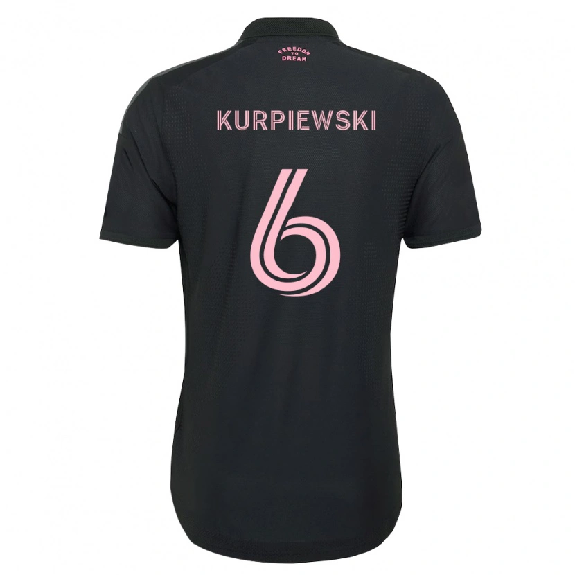Danxen Kinderen Ethan Kurpiewski #6 Roze Zwart Wit Uitshirt Uittenue 2026/27 T-Shirt