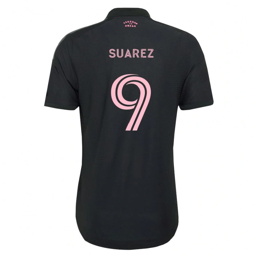 Danxen Kinderen Luis Suárez #9 Roze Zwart Wit Uitshirt Uittenue 2026/27 T-Shirt