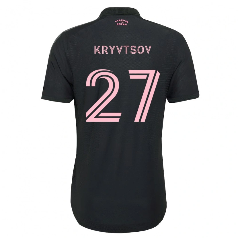 Danxen Kinderen Sergiy Kryvtsov #27 Roze Zwart Wit Uitshirt Uittenue 2026/27 T-Shirt