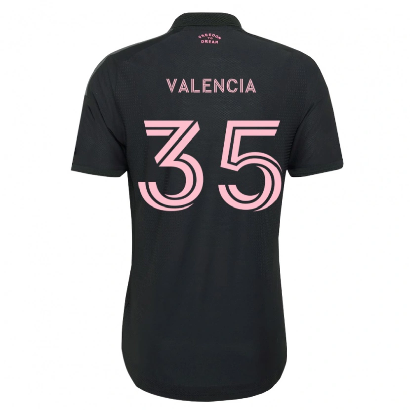 Danxen Kinderen Felipe Valencia #35 Roze Zwart Wit Uitshirt Uittenue 2026/27 T-Shirt