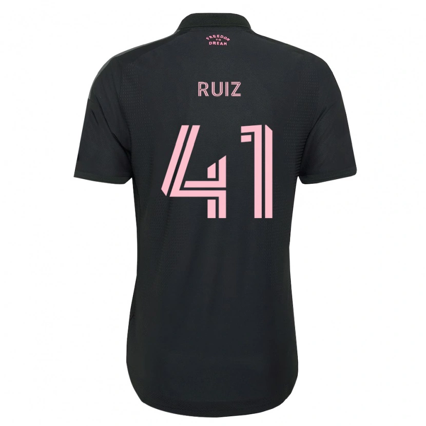 Danxen Kinderen David Ruíz #41 Roze Zwart Wit Uitshirt Uittenue 2026/27 T-Shirt