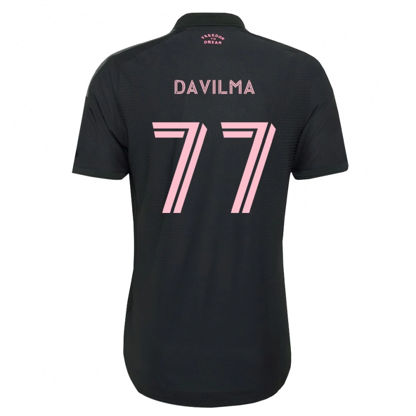 Danxen Kinderen Kensly Davilma #77 Roze Zwart Wit Uitshirt Uittenue 2026/27 T-Shirt