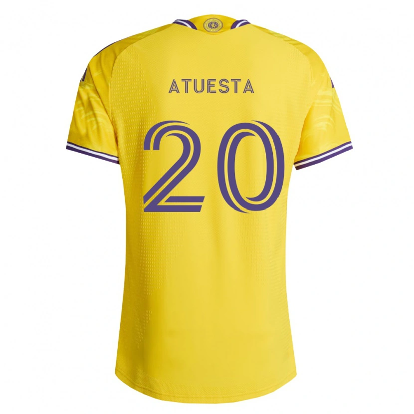 Danxen Kinderen Eduard Atuesta #20 Geel Paars Uitshirt Uittenue 2026/27 T-Shirt