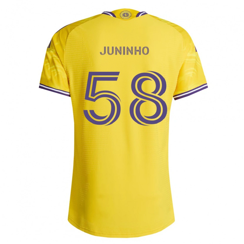 Danxen Kinderen Juninho #58 Geel Paars Uitshirt Uittenue 2026/27 T-Shirt