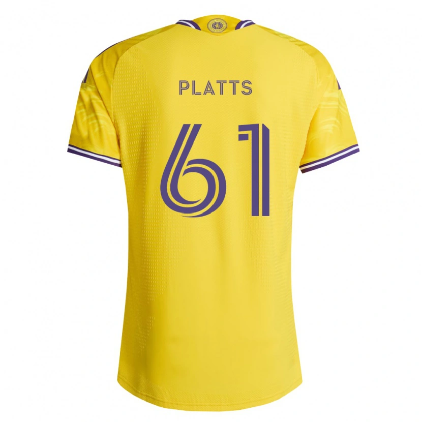 Danxen Kinderen Jackson Platts #61 Geel Paars Uitshirt Uittenue 2026/27 T-Shirt