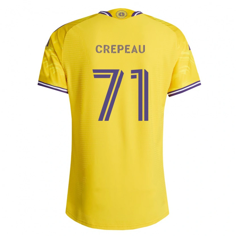 Danxen Kinderen Maxime Crépeau #71 Geel Paars Uitshirt Uittenue 2026/27 T-Shirt