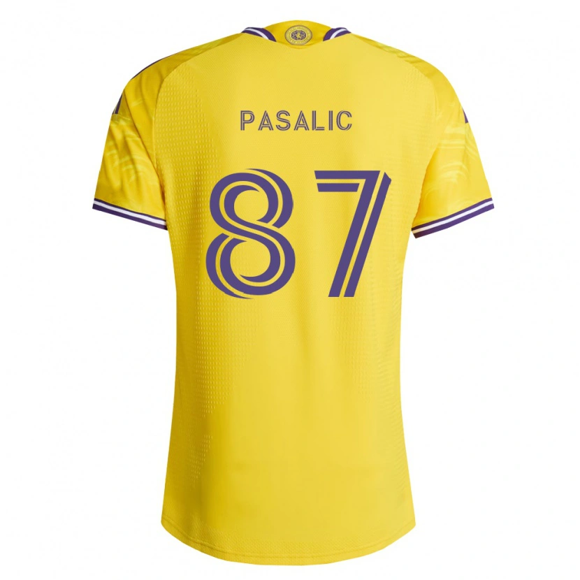 Danxen Kinderen Marco Pašalić #87 Geel Paars Uitshirt Uittenue 2026/27 T-Shirt