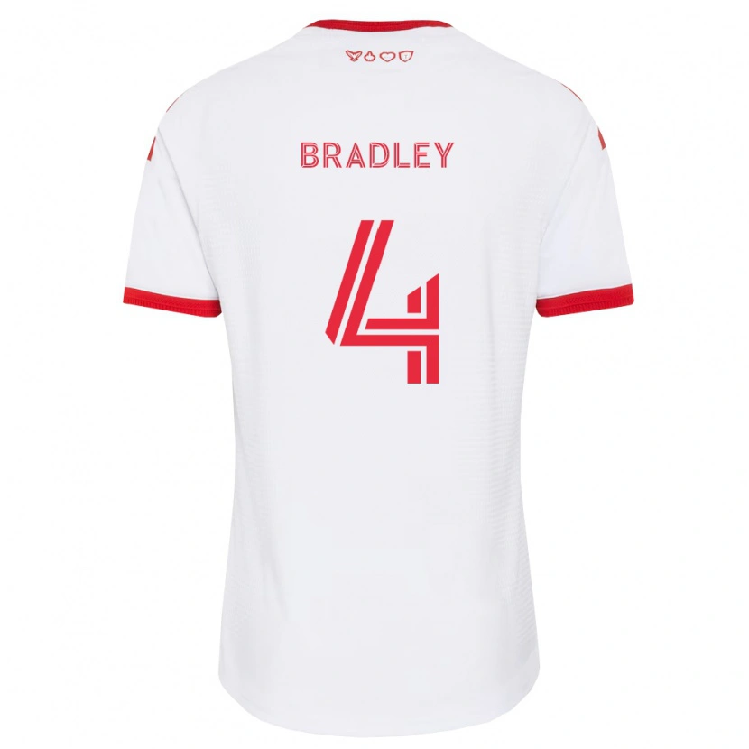 Danxen Kinderen Michael Bradley #4 Wit Rood Zwart Uitshirt Uittenue 2026/27 T-Shirt
