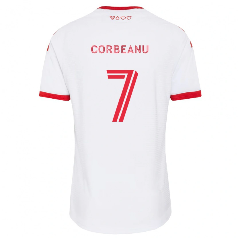 Danxen Kinderen Theo Corbeanu #7 Wit Rood Zwart Uitshirt Uittenue 2026/27 T-Shirt