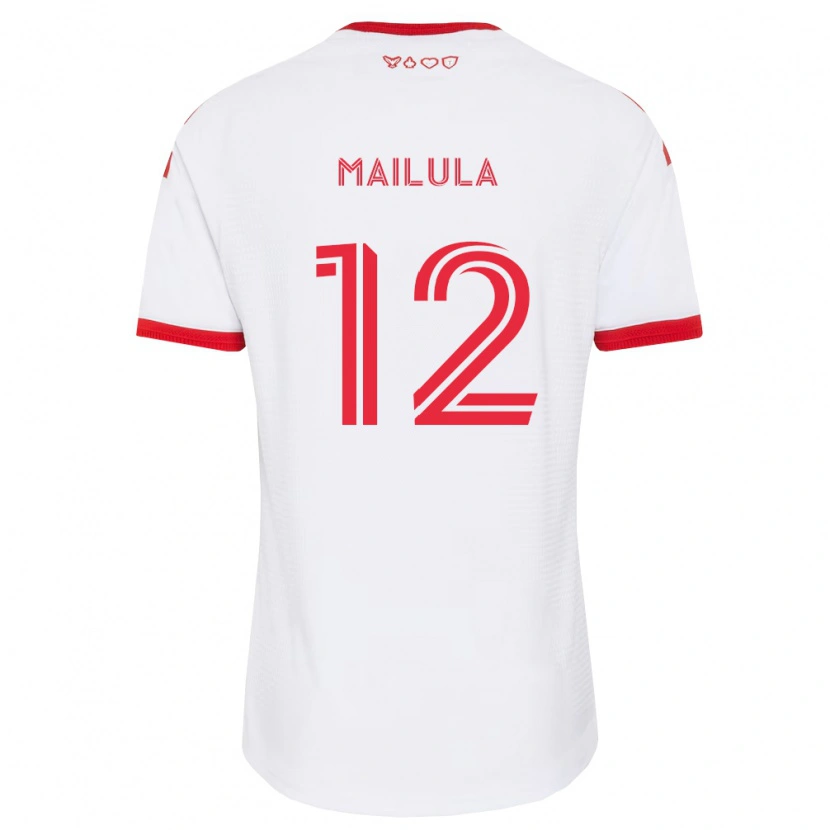 Danxen Kinderen Cassius Mailula #12 Wit Rood Zwart Uitshirt Uittenue 2026/27 T-Shirt