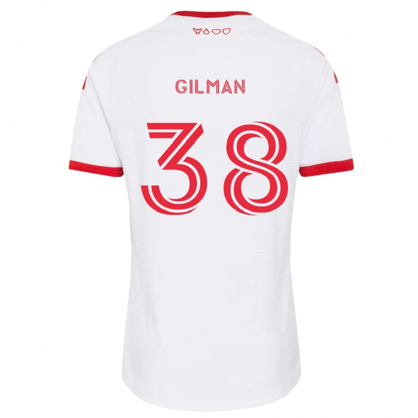 Danxen Kinderen Jackson Gilman #38 Wit Rood Zwart Uitshirt Uittenue 2026/27 T-Shirt