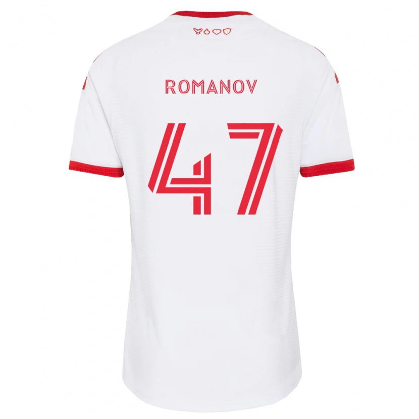 Danxen Kinderen Alexander Romanov #47 Wit Rood Zwart Uitshirt Uittenue 2026/27 T-Shirt