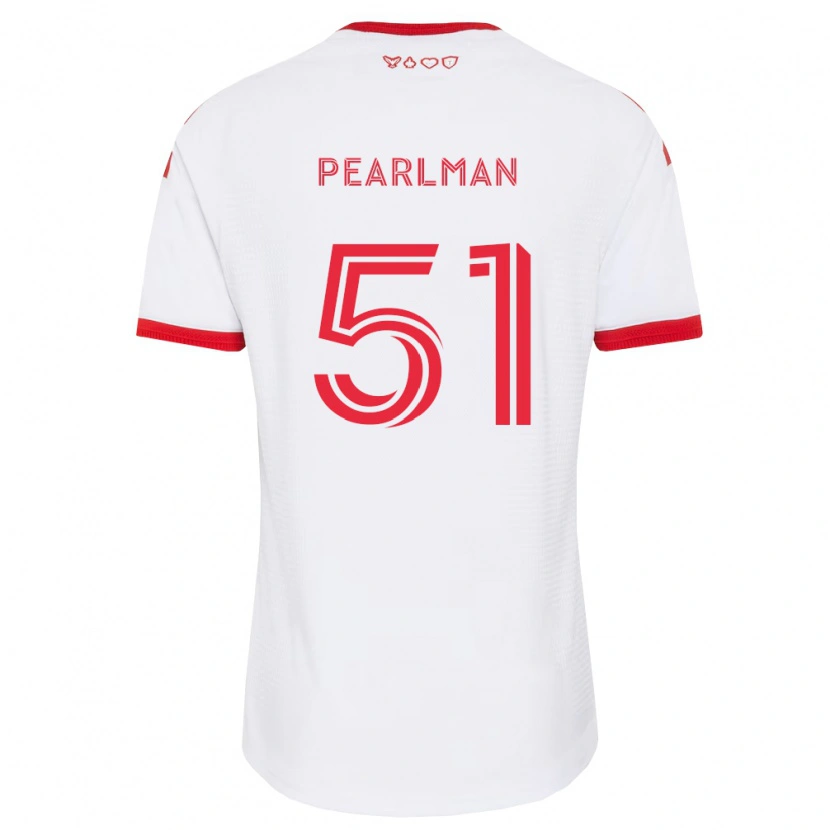 Danxen Kinderen Adam Pearlman #51 Wit Rood Zwart Uitshirt Uittenue 2026/27 T-Shirt
