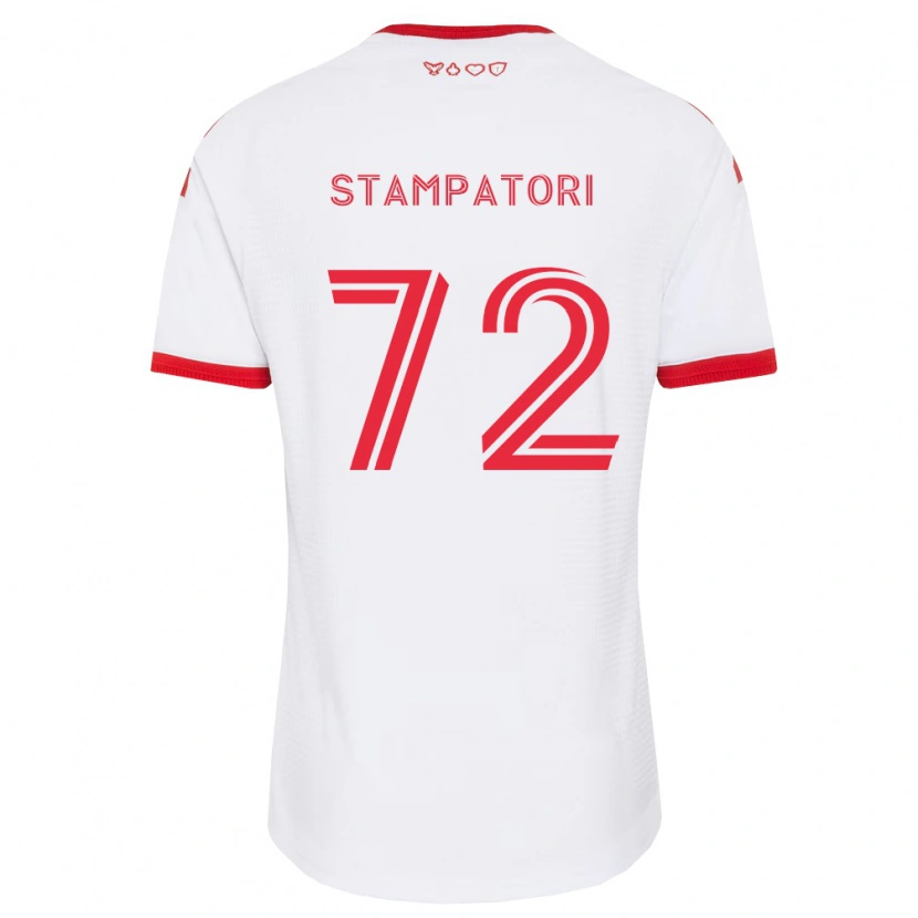Danxen Kinderen Daniel Stampatori #72 Wit Rood Zwart Uitshirt Uittenue 2026/27 T-Shirt