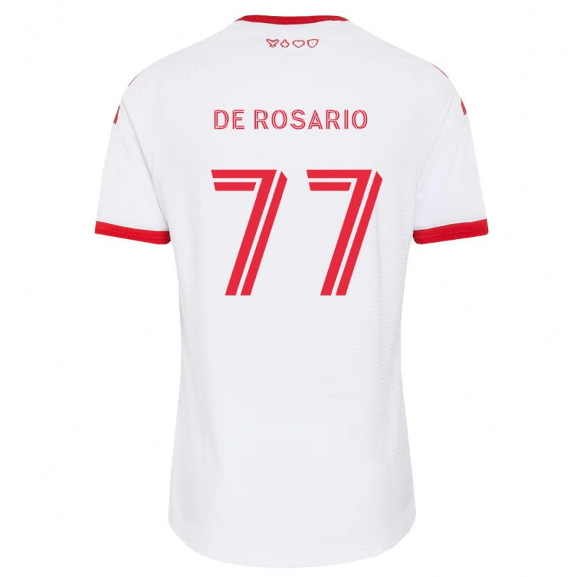 Danxen Kinderen Adisa De Rosario #77 Wit Rood Zwart Uitshirt Uittenue 2026/27 T-Shirt