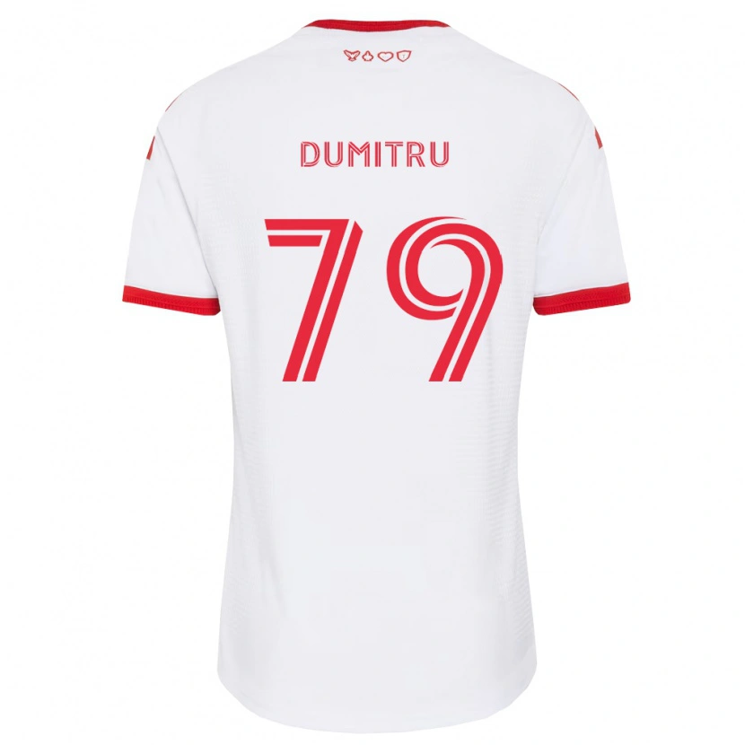 Danxen Kinderen Andrei Dumitru #79 Wit Rood Zwart Uitshirt Uittenue 2026/27 T-Shirt