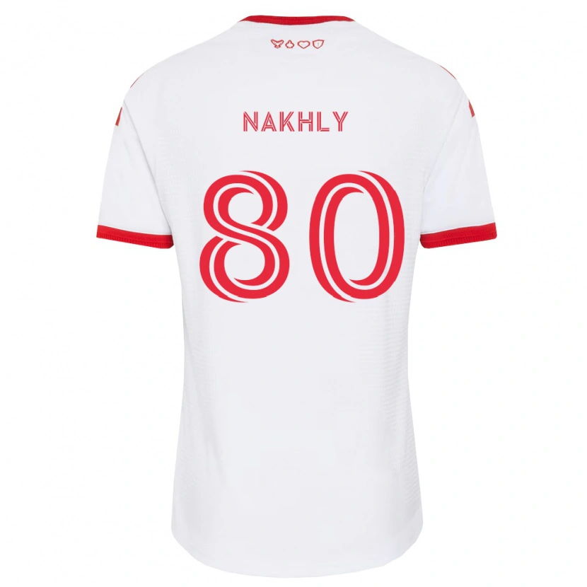 Danxen Kinderen Zakaria Nakhly #80 Wit Rood Zwart Uitshirt Uittenue 2026/27 T-Shirt