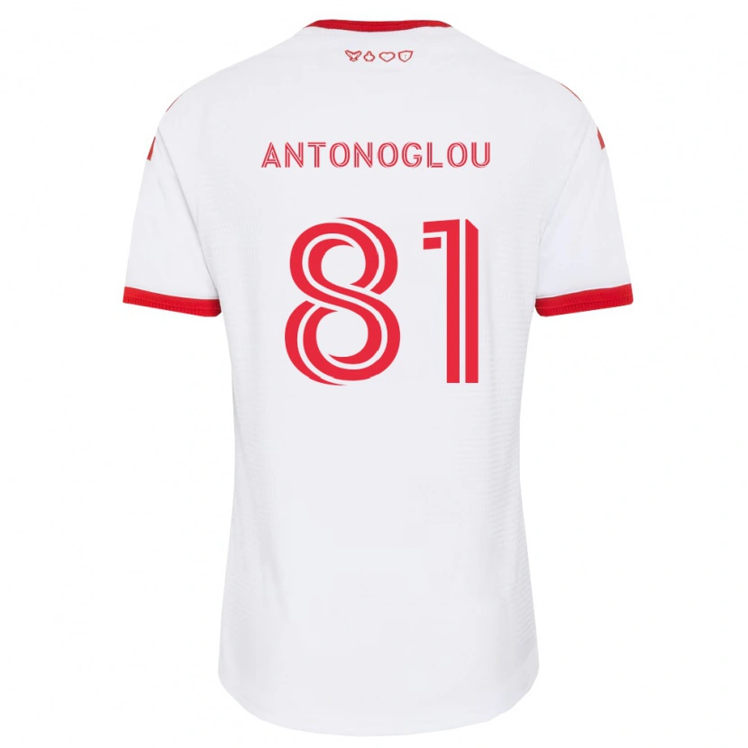 Danxen Kinderen Themi Antonoglou #81 Wit Rood Zwart Uitshirt Uittenue 2026/27 T-Shirt