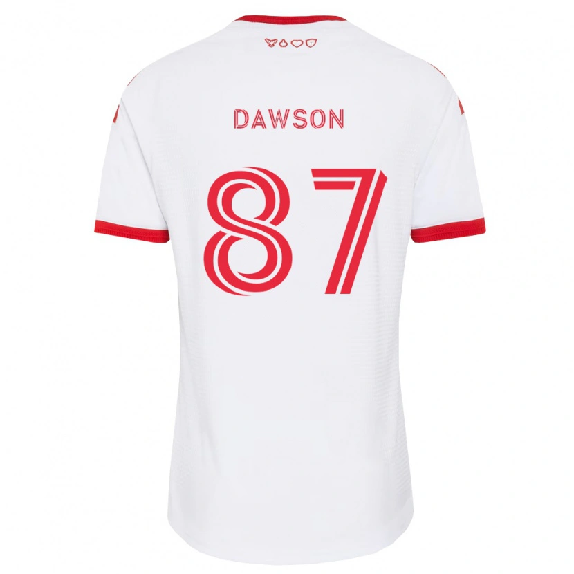 Danxen Kinderen Lucas Dawson #87 Wit Rood Zwart Uitshirt Uittenue 2026/27 T-Shirt