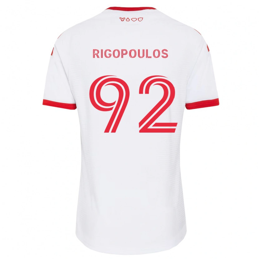 Danxen Kinderen Theo Rigopoulos #92 Wit Rood Zwart Uitshirt Uittenue 2026/27 T-Shirt