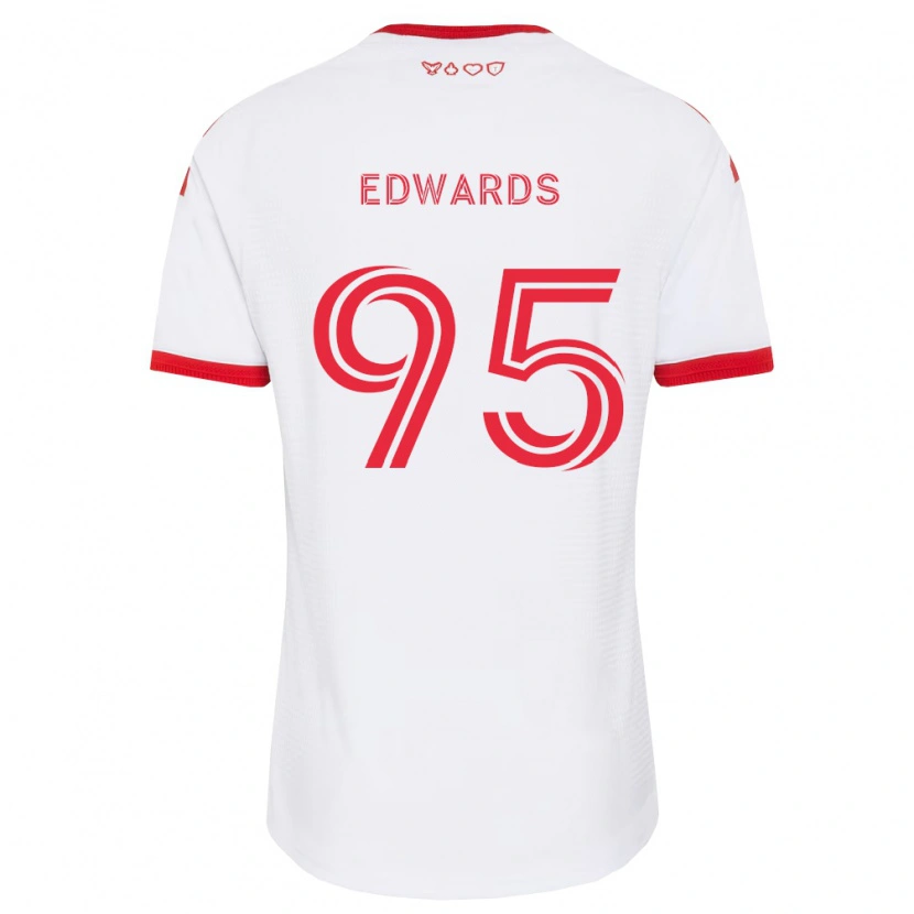 Danxen Kinderen Nathaniel Edwards #95 Wit Rood Zwart Uitshirt Uittenue 2026/27 T-Shirt