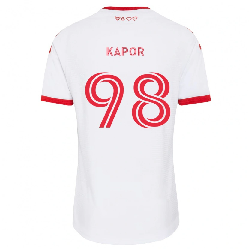 Danxen Kinderen Stefan Kapor #98 Wit Rood Zwart Uitshirt Uittenue 2026/27 T-Shirt