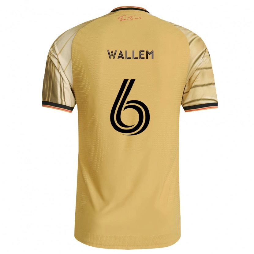Danxen Kinderen Conrad Wallem #6 Bruin Geel Zwart Uitshirt Uittenue 2026/27 T-Shirt