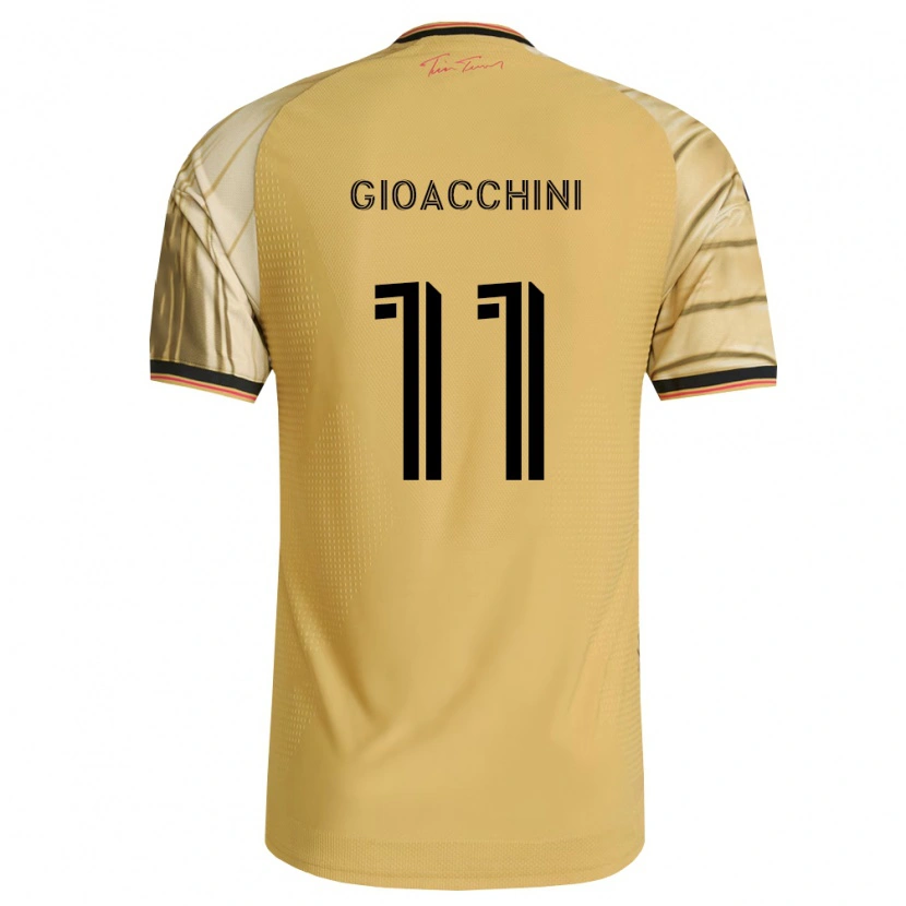 Danxen Kinderen Nicholas Gioacchini #11 Bruin Geel Zwart Uitshirt Uittenue 2026/27 T-Shirt