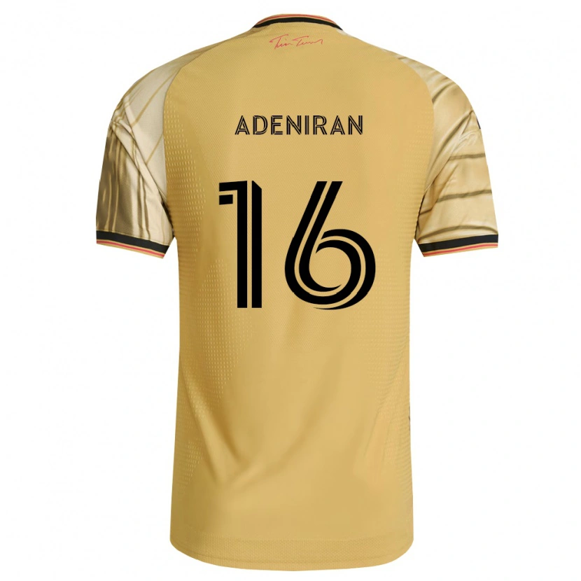 Danxen Kinderen Samuel Adeniran #16 Bruin Geel Zwart Uitshirt Uittenue 2026/27 T-Shirt