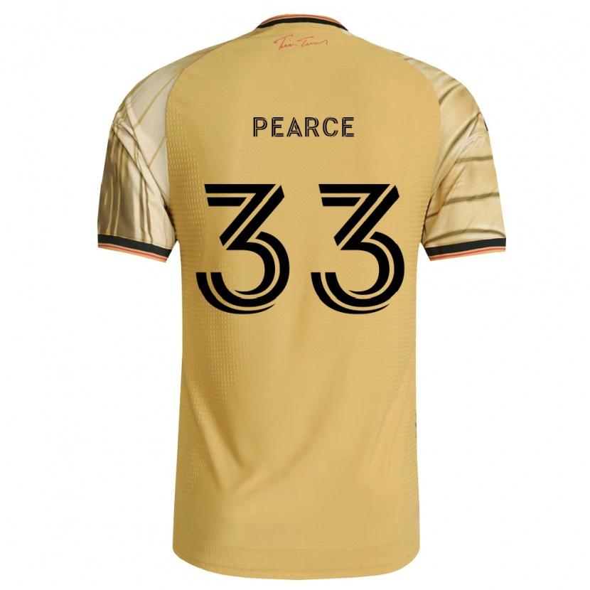 Danxen Kinderen Tyson Pearce #33 Bruin Geel Zwart Uitshirt Uittenue 2026/27 T-Shirt