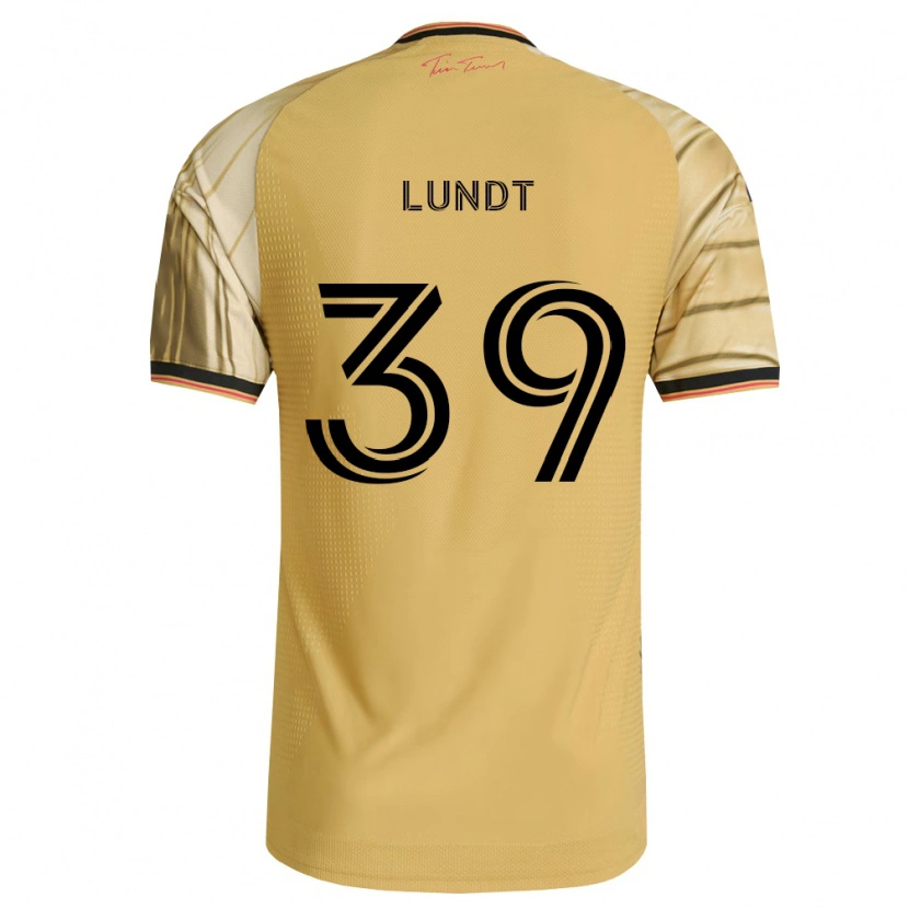 Danxen Kinderen Ben Lundt #39 Bruin Geel Zwart Uitshirt Uittenue 2026/27 T-Shirt