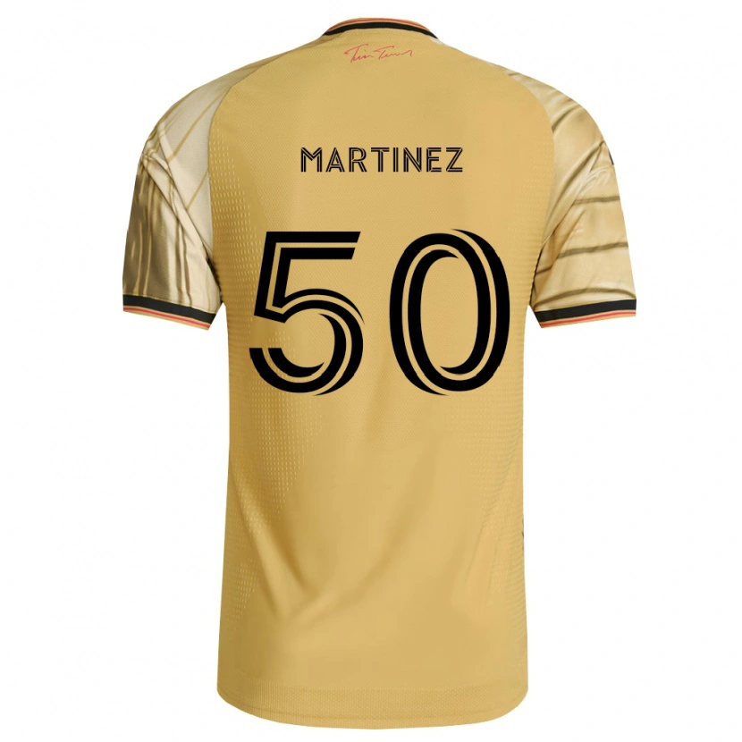 Danxen Kinderen Nate Martinez #50 Bruin Geel Zwart Uitshirt Uittenue 2026/27 T-Shirt