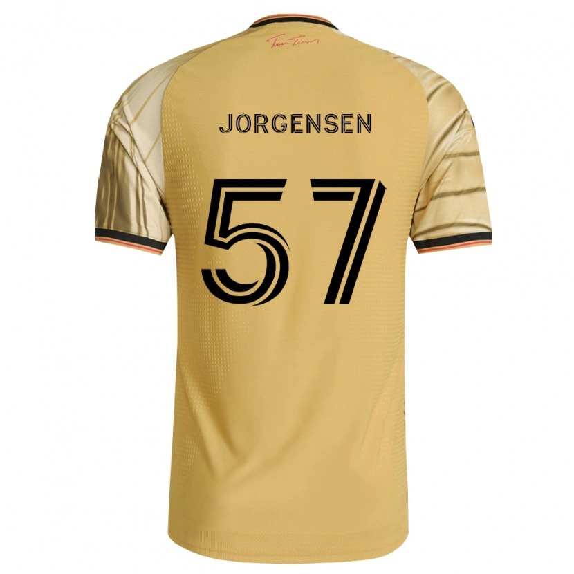 Danxen Kinderen Owen Jorgensen #57 Bruin Geel Zwart Uitshirt Uittenue 2026/27 T-Shirt