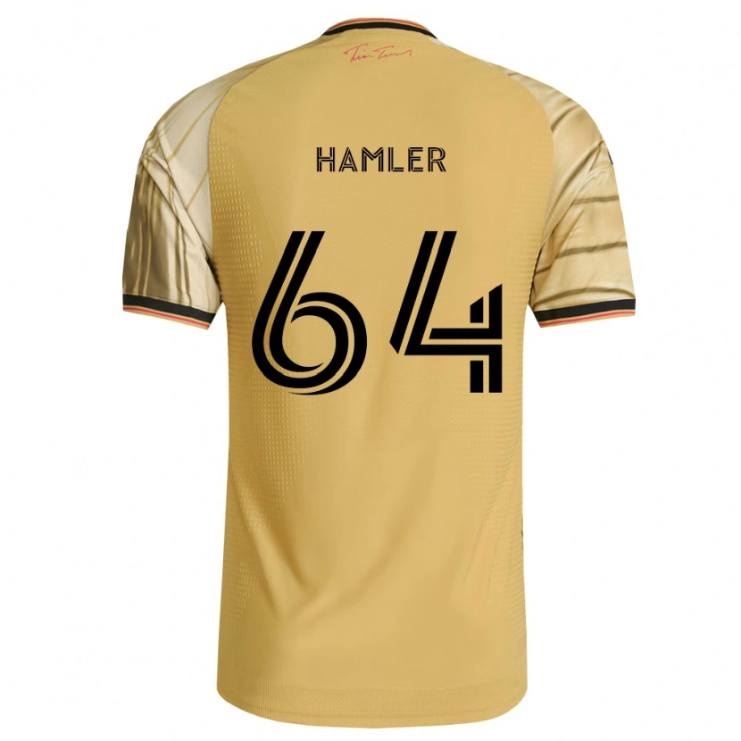 Danxen Kinderen Cobe Hamler #64 Bruin Geel Zwart Uitshirt Uittenue 2026/27 T-Shirt