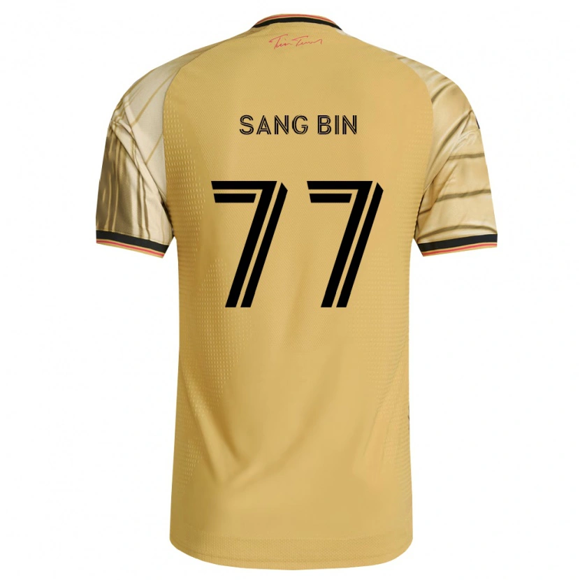 Danxen Kinderen Sang-Bin Jeong #77 Bruin Geel Zwart Uitshirt Uittenue 2026/27 T-Shirt