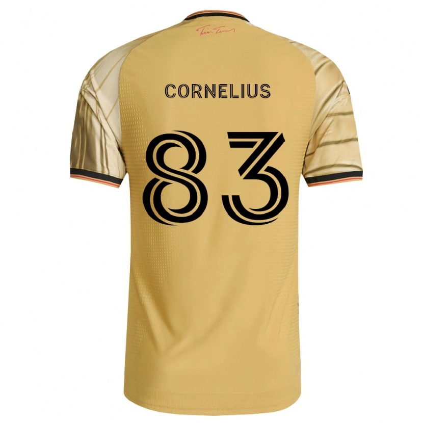 Danxen Kinderen Lorenzo Cornelius #83 Bruin Geel Zwart Uitshirt Uittenue 2026/27 T-Shirt